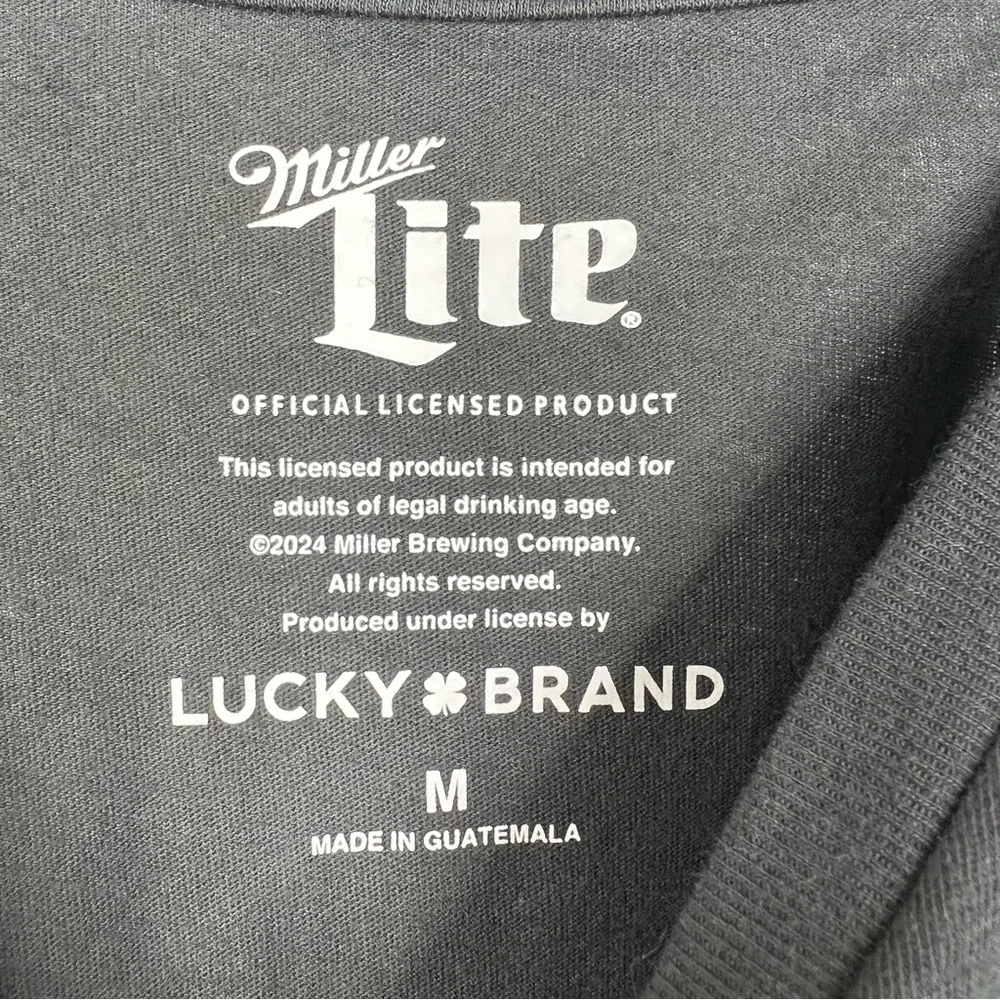 NWT Lucky Brand Miller Lite Flock Classic Crew - Picture 4 of 8